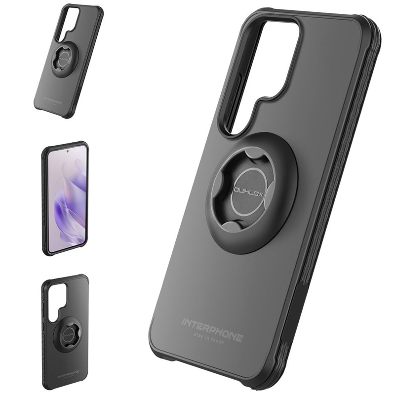 Interphone QUIKLOX Tetraforce cover protettiva per Samsung Galaxy S25 Ultra nera