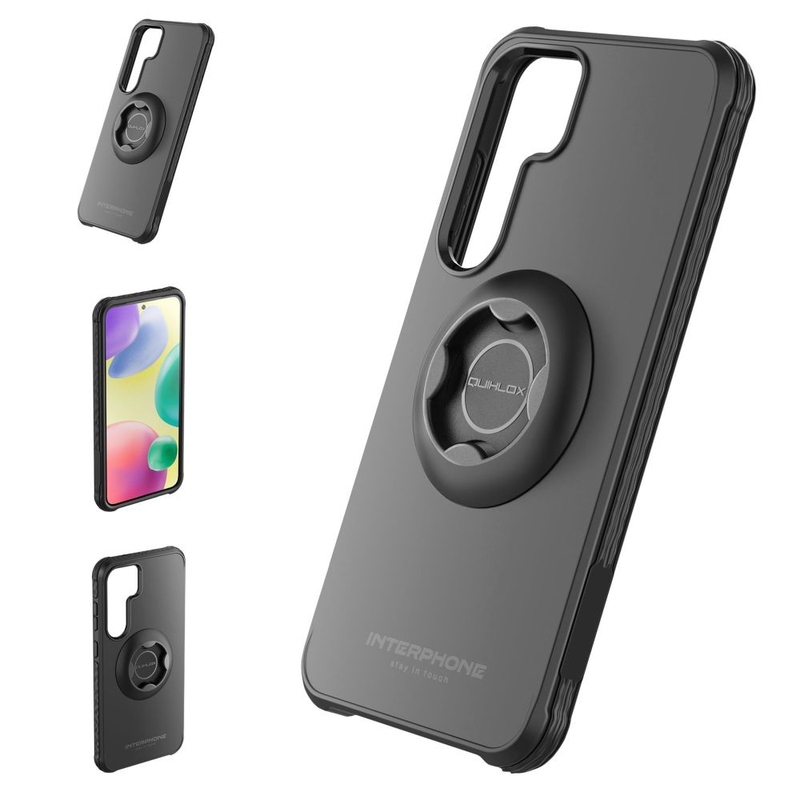 Interphone QUIKLOX Tetraforce cover protettiva per Samsung Galaxy S25 Plus nera