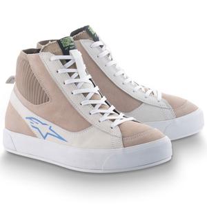 Stivali da moto Alpinestars Stella Stated Podium da donna, bianchi e grigi chiari
