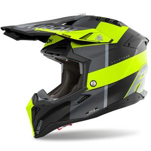 Casco da motocross Airoh Aviator 3 Monarch giallo opaco