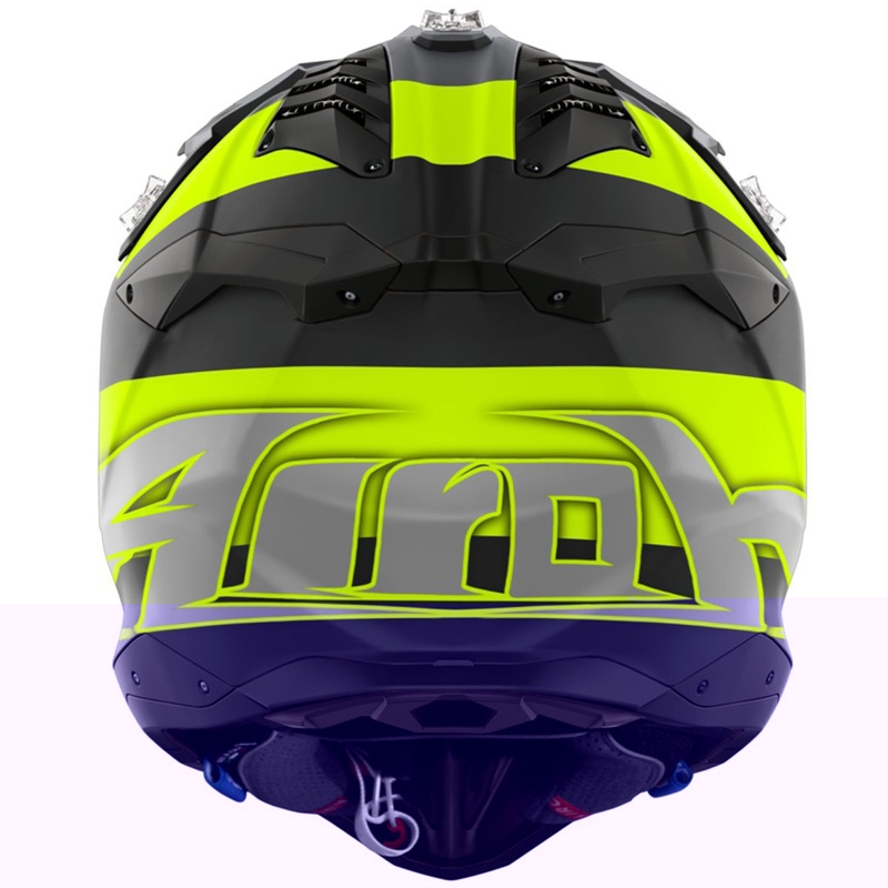 Casco da motocross Airoh Aviator 3 Monarch giallo opaco