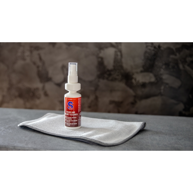 Pulitore per visiere e caschi S100 con panno in microfibra - Pulitore per visiere e caschi 100 ml