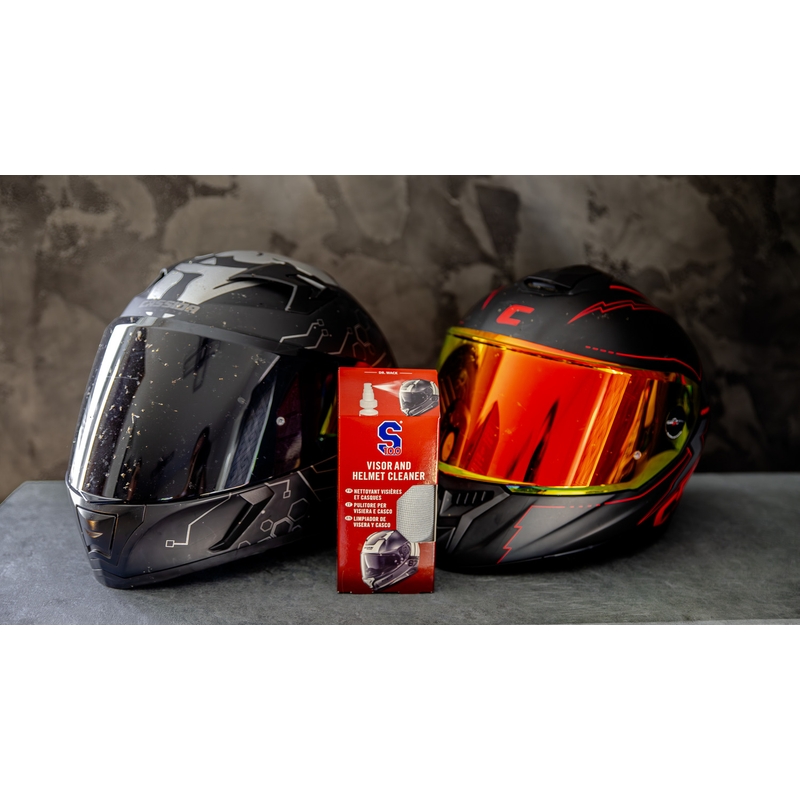 Pulitore per visiere e caschi S100 con panno in microfibra - Pulitore per visiere e caschi 100 ml