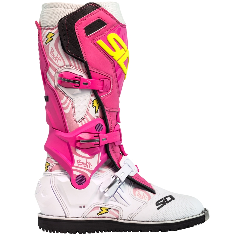 Stivali da moto SiDi Crossair HD End BB001 rosa-bianco