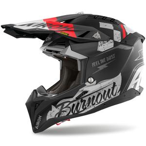 Casco da motocross Airoh Aviator 3 Burnout nero opaco