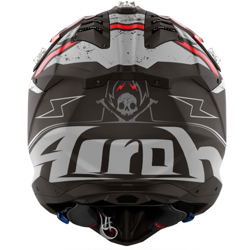 Casco da motocross Airoh Aviator 3 Burnout nero opaco