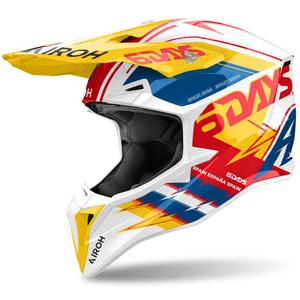 Casco da motocross Airoh Wraaap Six Days Spagna lucido multicolore