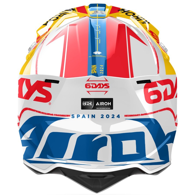 Casco da motocross Airoh Wraaap Six Days Spagna lucido multicolore