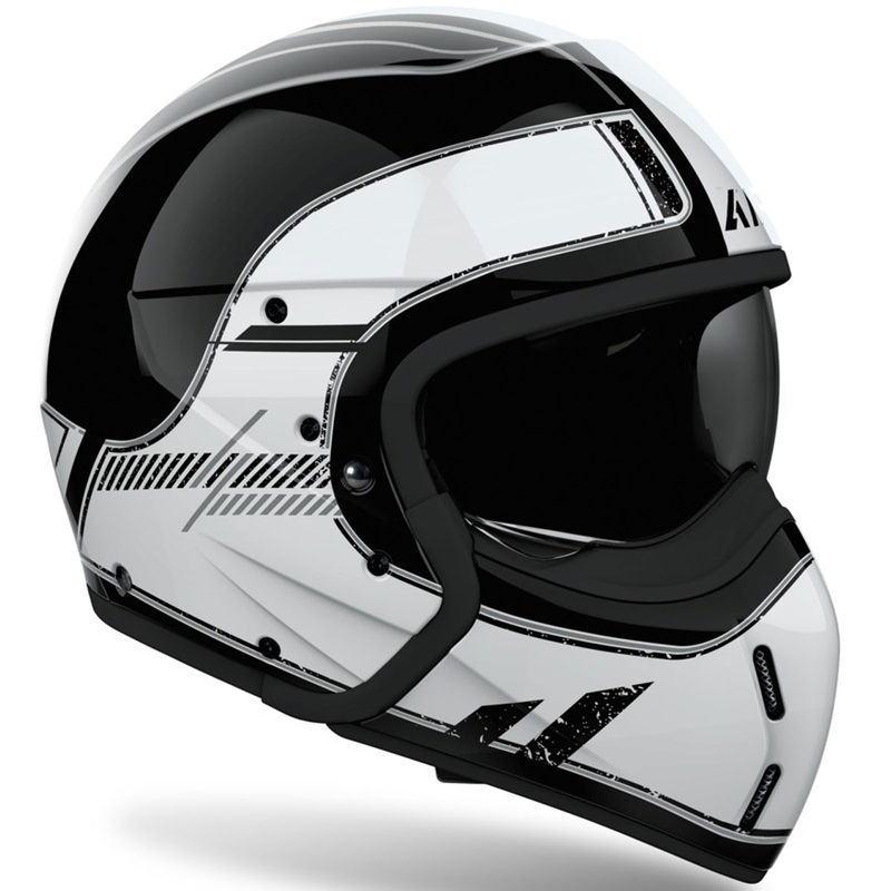 Casco moto modulare Airoh J110 Raster bianco lucido