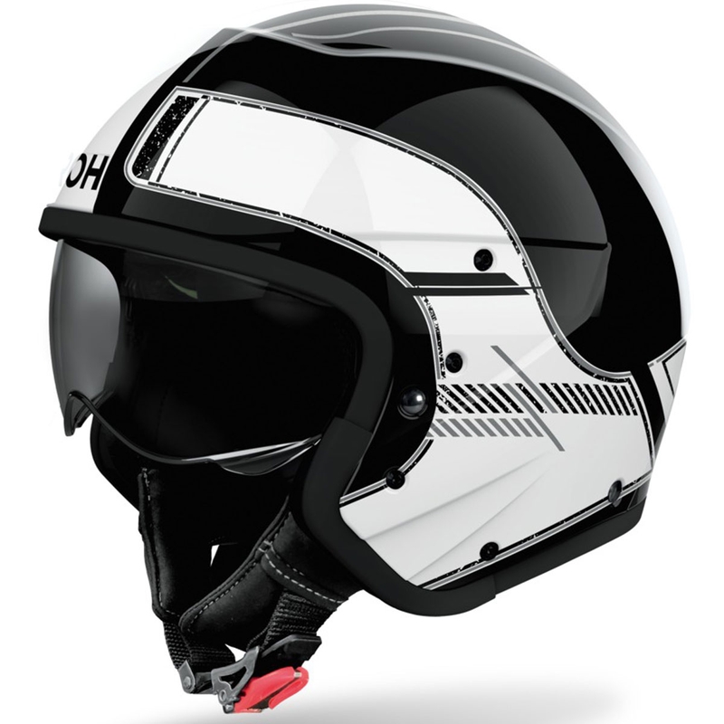 Casco moto modulare Airoh J110 Raster bianco lucido