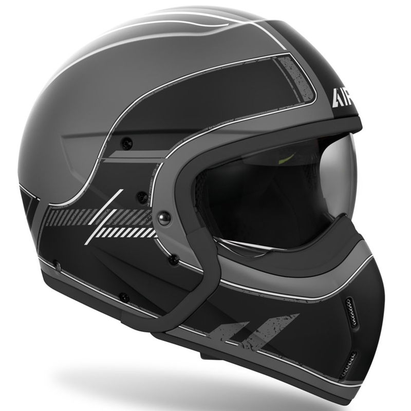 Casco moto modulare Airoh J110 Raster nero opaco