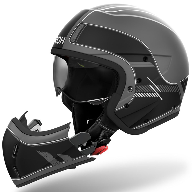 Casco moto modulare Airoh J110 Raster nero opaco
