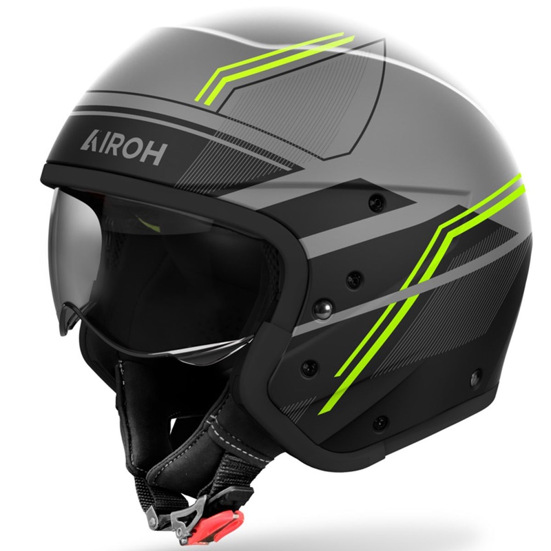 Casco moto modulare Airoh J110 Slim giallo opaco