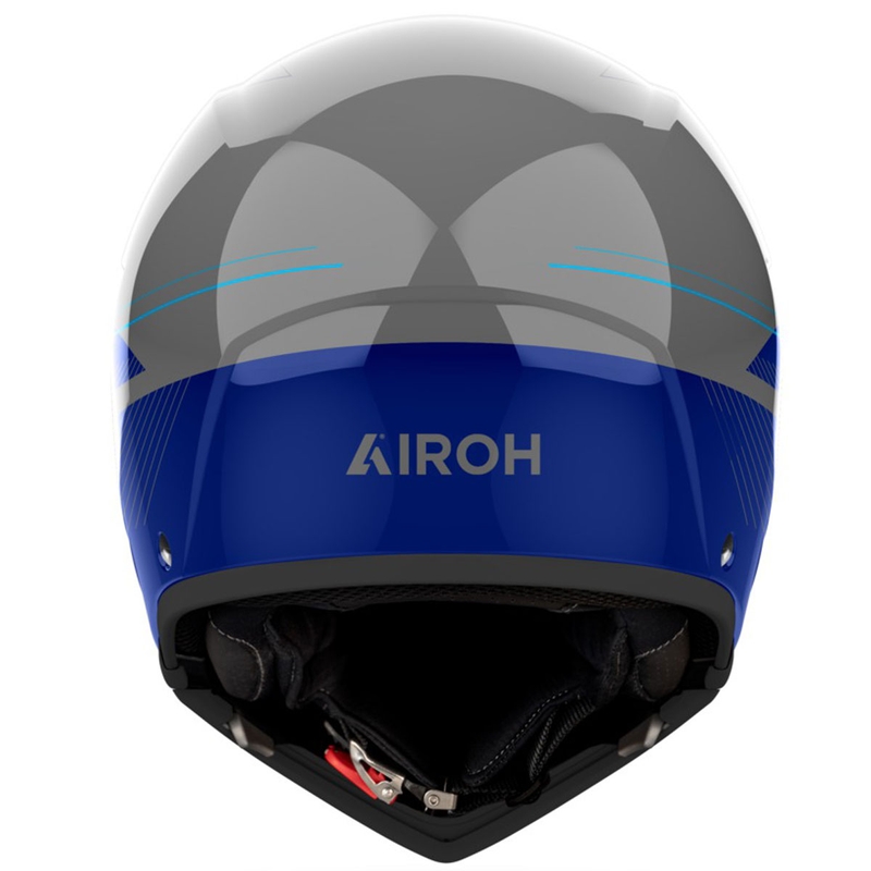 Casco moto modulare Airoh J110 Slim blu lucido