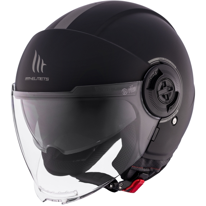 MT Viale SV S casco moto aperto nero opaco