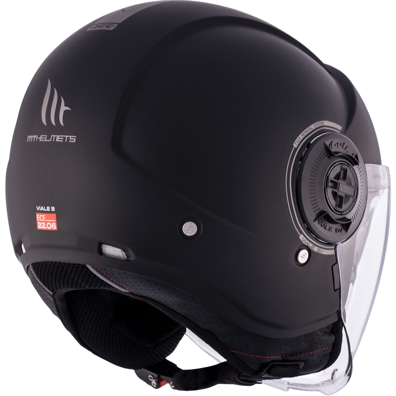MT Viale SV S casco moto aperto nero opaco