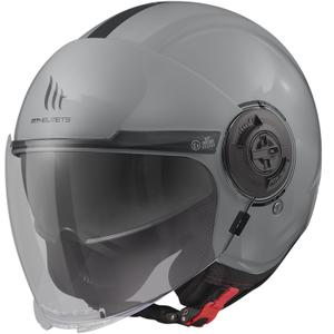 Casco moto aperto MT Viale SV S Grigio tinta unita lucido