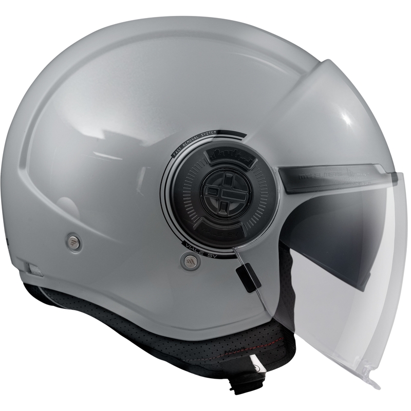 Casco moto aperto MT Viale SV S Grigio tinta unita lucido