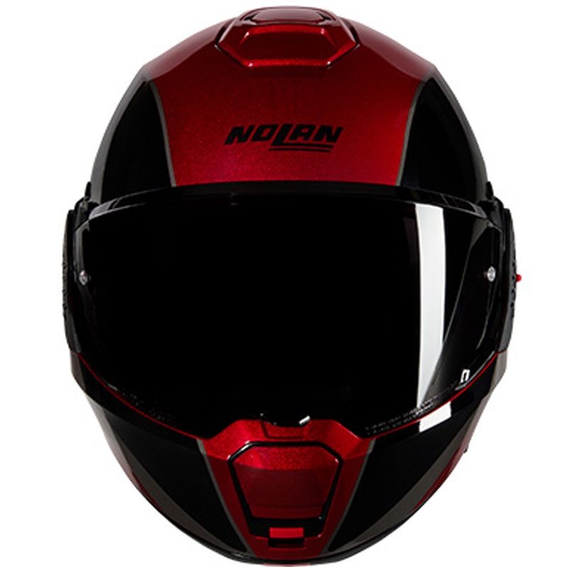 Casco moto apribile Nolan N120-1 Verniciatura Speciale N-COM 344 nero-rosso