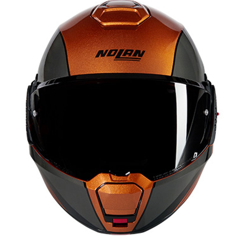 Casco moto apribile Nolan N120-1 Verniciatura Speciale N-COM 342 ocra-nero