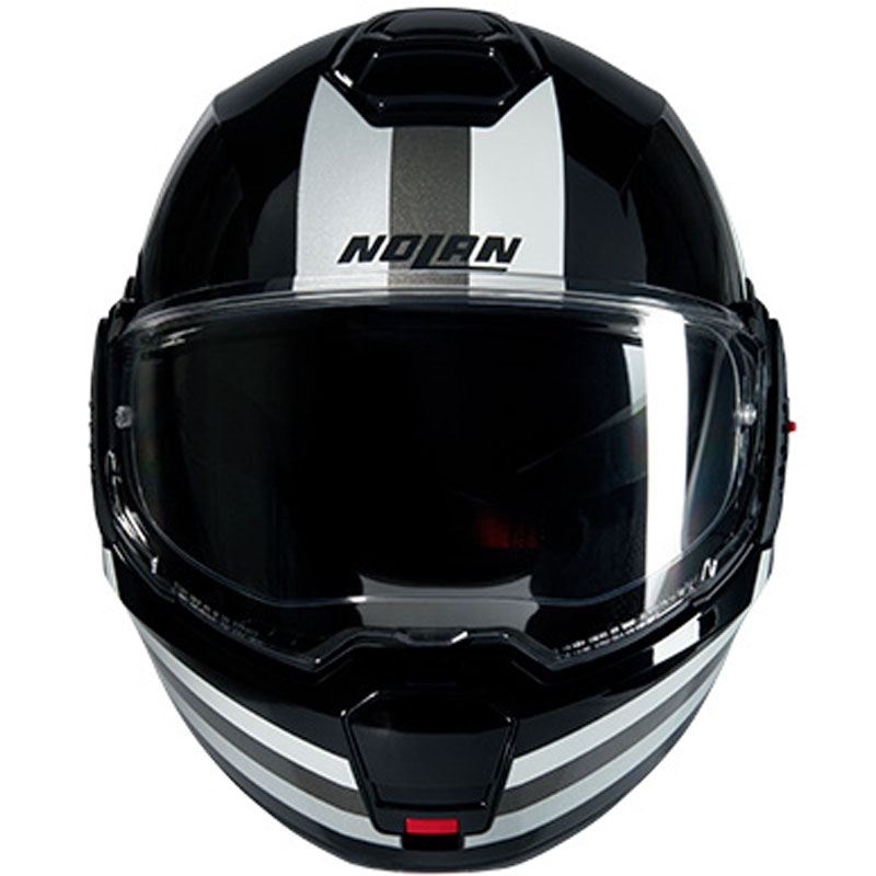 Casco moto apribile Nolan N120-1 Lineo N-COM 348 nero-bianco-argento