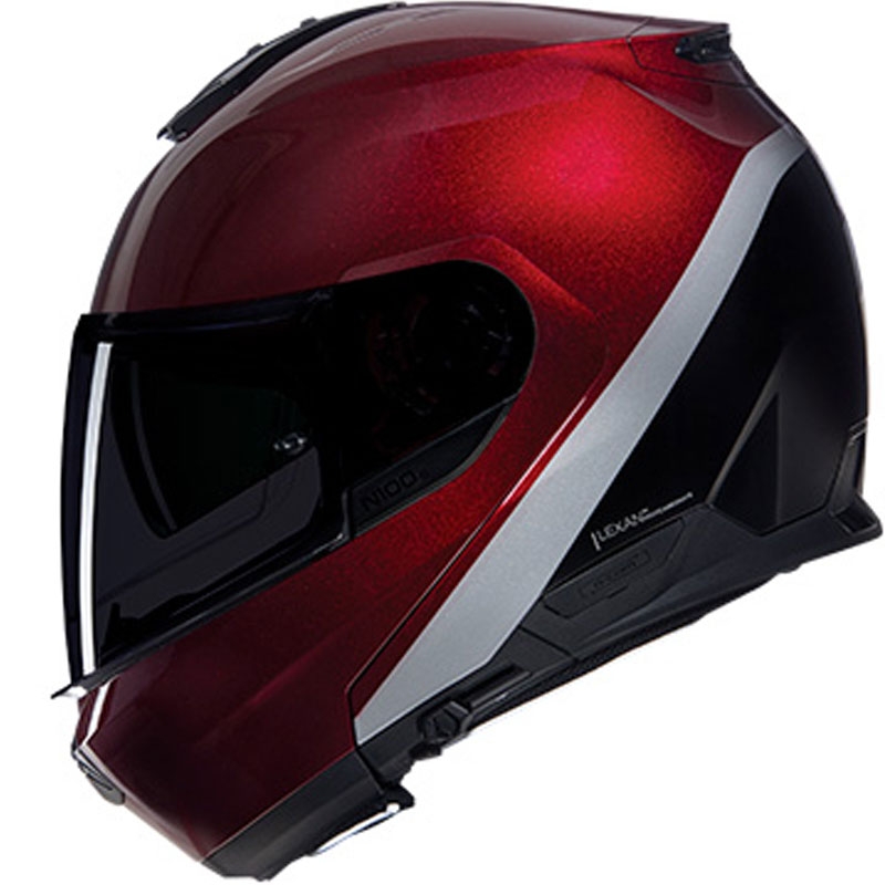 Casco moto apribile Nolan N100-6 Verniciatura Speciale N-COM 341 rosso-nero