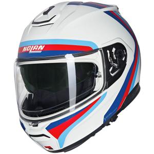 Casco moto apribile Nolan N100-6 Assoluto N-COM 347 bianco-rosso-blu