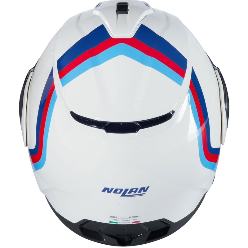 Casco moto apribile Nolan N100-6 Assoluto N-COM 347 bianco-rosso-blu