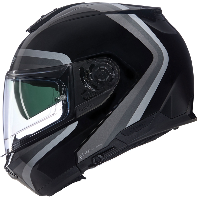 Casco moto apribile Nolan N100-6 Assoluto N-COM 349 nero-grigio