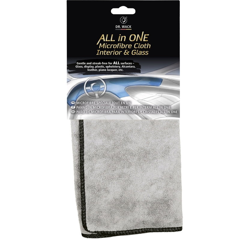 Panno in microfibra per vetri e interni Dr. Wack All in One Panno in microfibra grigio