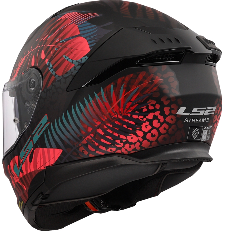 LS2 FF808 Stream II Jungle Casco moto integrale nero-rosa-blu