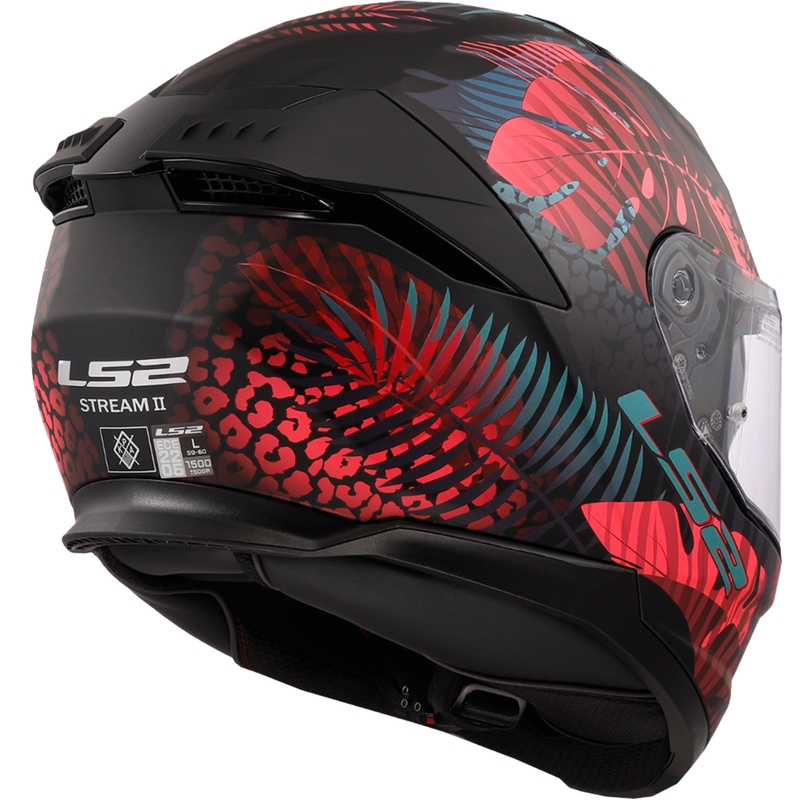 LS2 FF808 Stream II Jungle Casco moto integrale nero-rosa-blu