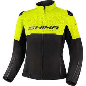 Giacca da moto da donna Shima Drift nero-giallo fluo