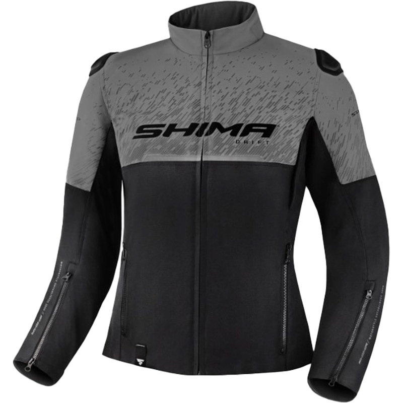Giacca da moto da donna Shima Drift nero-grigio