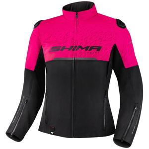 Giacca da moto da donna Shima Drift nera e rosa