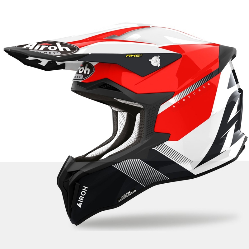Casco da motocross Airoh Strycker Blazer rosso in offerta - II qualità - II. qualità