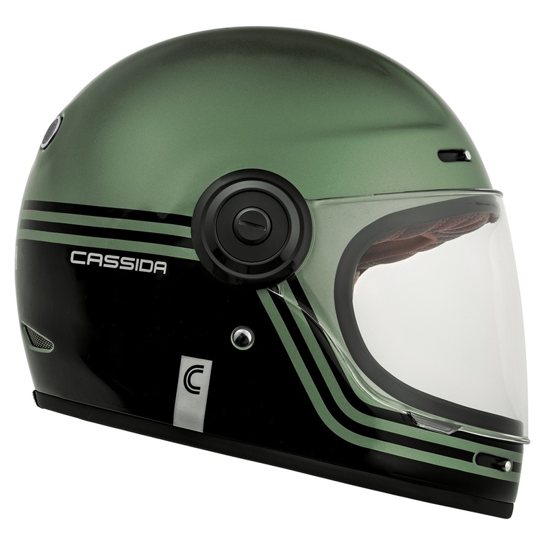 Casco integrale da moto Cassida Fibre Super Hooligan nero-verde in offerta - II. qualità