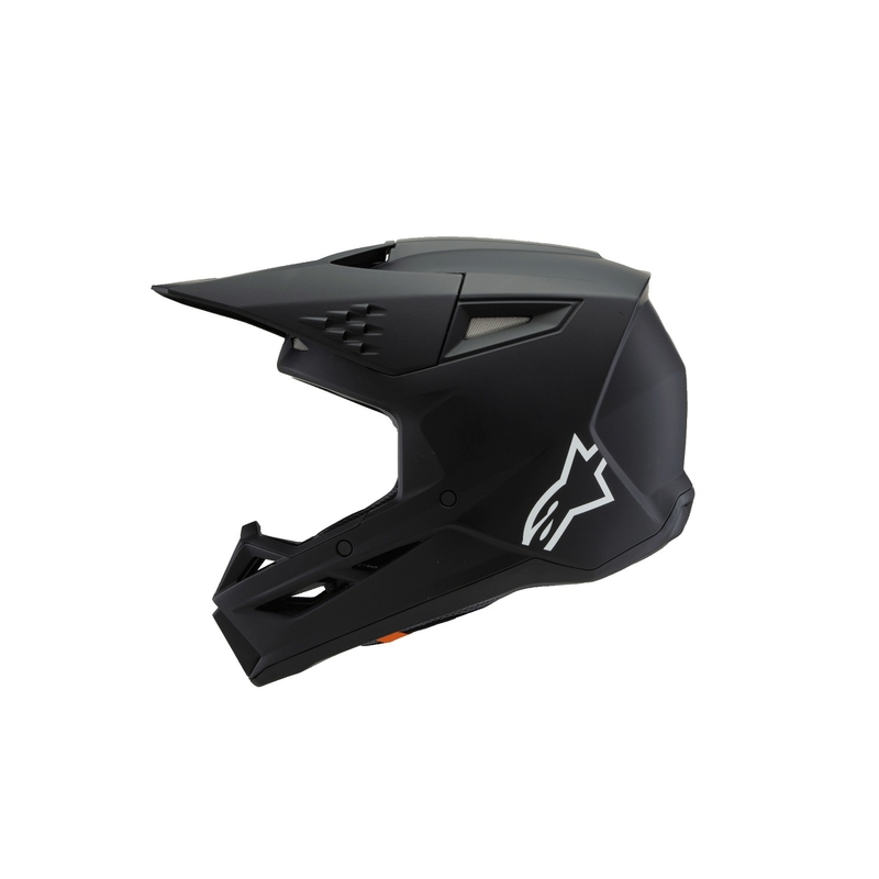 Casco da motocross per bambini Alpinestars S-M3 Solid Nero Opaco - II. qualità
