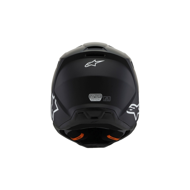 Casco da motocross per bambini Alpinestars S-M3 Solid Nero Opaco - II. qualità