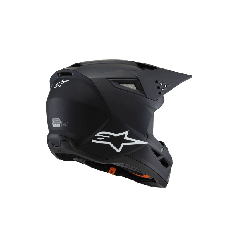 Casco da motocross per bambini Alpinestars S-M3 Solid Nero Opaco - II. qualità