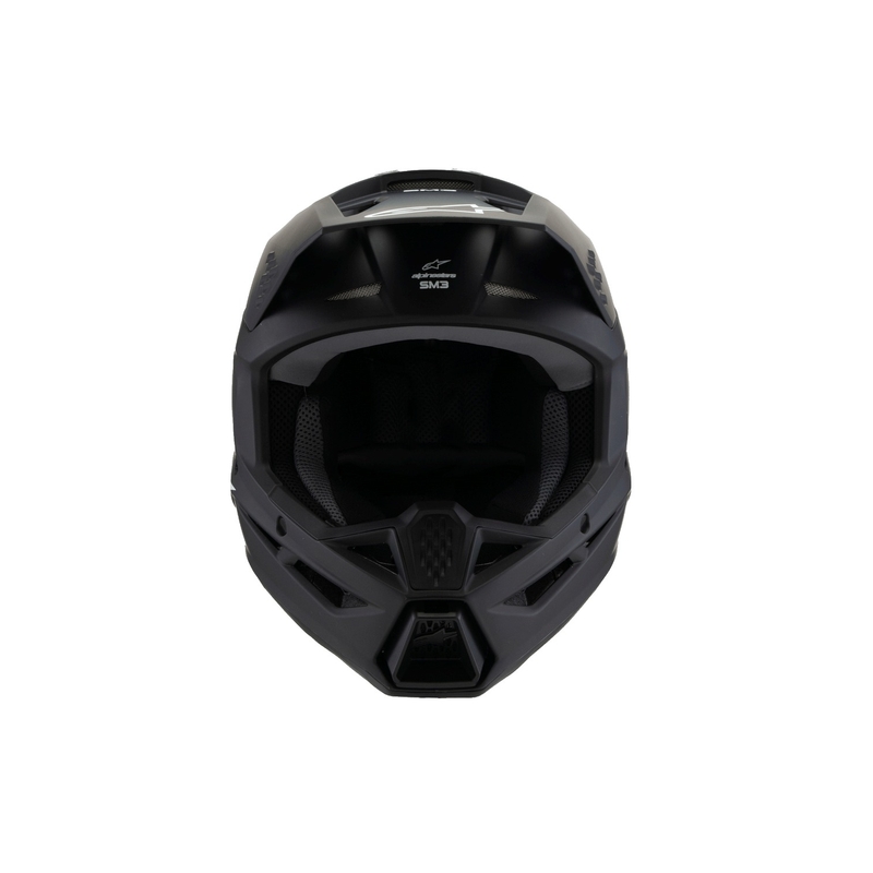 Casco da motocross per bambini Alpinestars S-M3 Solid Nero Opaco - II. qualità