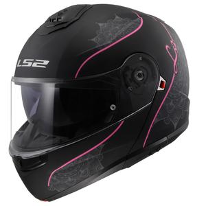 Casco modulare LS2 FF908 Strobe II Lux nero-rosa - II. qualità