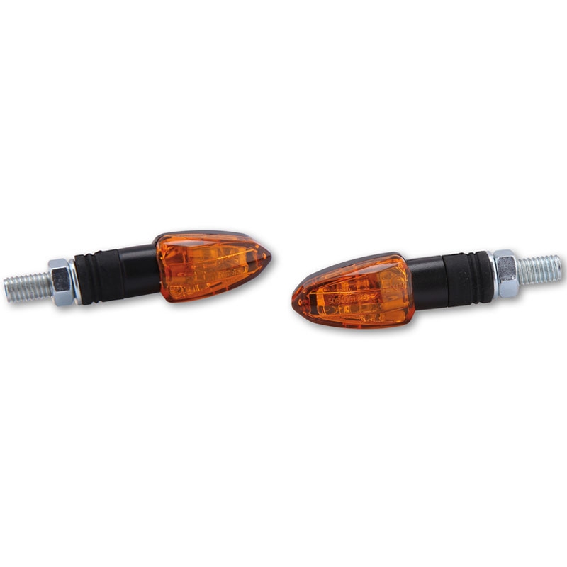 Indicatori di direzione per moto Highsider Smart Lizzard 12V nero-arancione