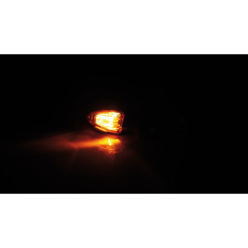 Indicatori di direzione per moto Highsider Smart Lizzard 12V nero-arancione