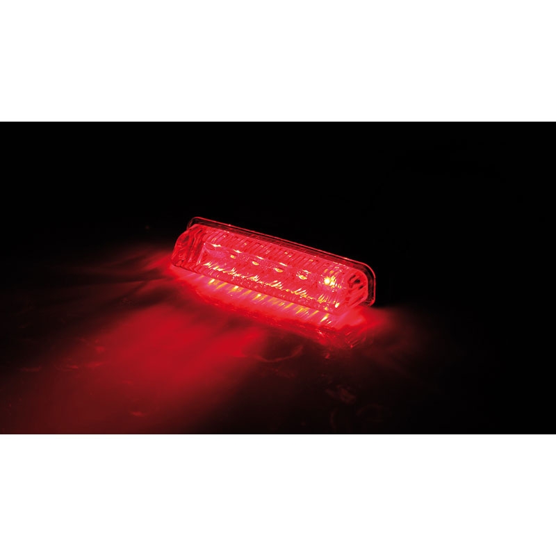 Fanale posteriore per moto Highsider Smart Mini LED nero-trasparente