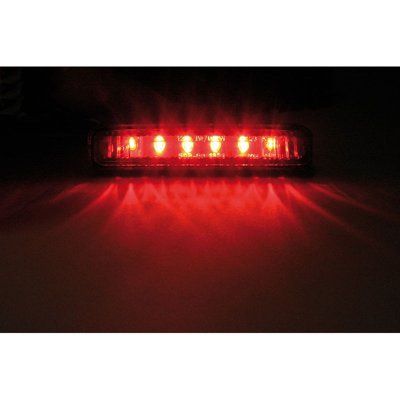 Fanale posteriore per moto Highsider Smart Mini LED, nero-fumo