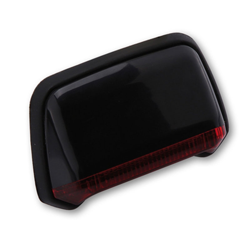 Fanale posteriore per moto Highsider Smart LED per montaggio su parafango, nero-rosso