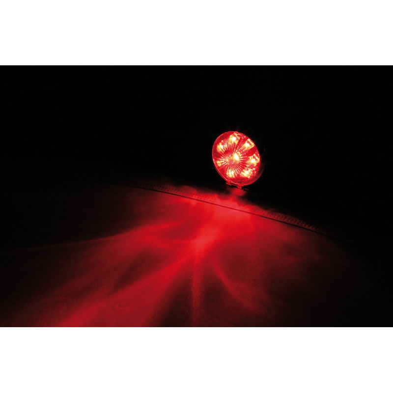 Fanale posteriore per moto Highsider Smart Bates Style a LED nero-cromo