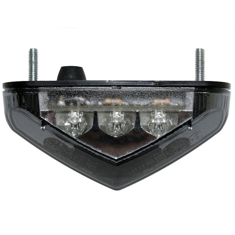 Fanale posteriore per moto Highsider Smart LED nero-trasparente