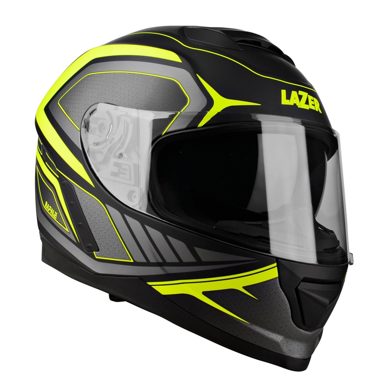 Casco moto integrale Lazer Rafale Hexa nero-giallo fluo Saldi